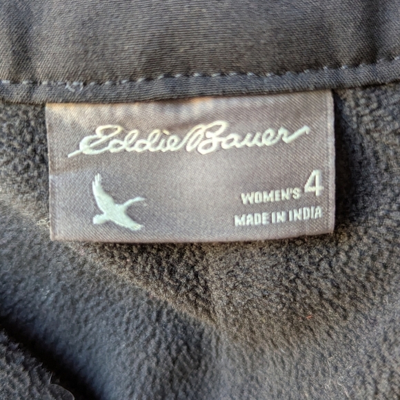 Eddie Bauer Fleece Lined Black Straight Leg Cargo Pants Size 4 - Picture 6 of 8